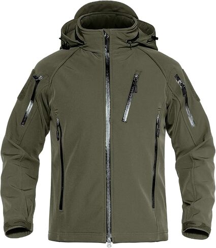 TACVASEN Men's Special Ops Military Jacket Water Resistant Windproof Tactical Winter Zip Up Rain Coat Hunting Outdoors in Saudi Arabia