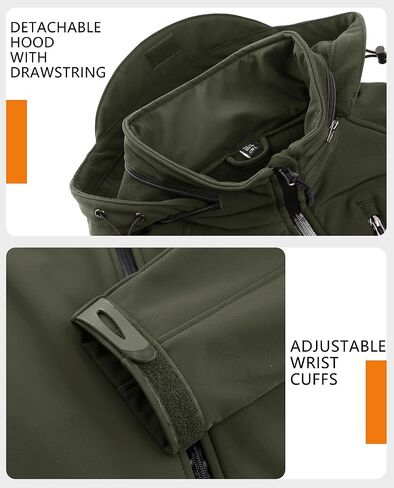 TACVASEN Men's Special Ops Military Jacket Water Resistant Windproof Tactical Winter Zip Up Rain Coat Hunting Outdoors in Saudi Arabia