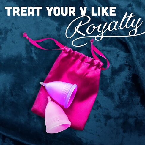 Dutchess Menstrual Cup - Reusable, Soft, Medical-Grade Silicone Period Cups - Easy to Clean Tampon and Pad Alternative, Pink & Purple, Small, Pack of 2 in Saudi Arabia