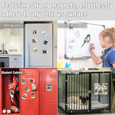 HELPLEX Acrylic Fridge Magnetic Frame, 12 Pack Polaroid Magnet Frame 2.36 x 3.54 Inch Double Sided Refrigerator Magnet Picture Frame for Fujifilm Instax Mini, Clear Photo Display Frames in Saudi Arabia