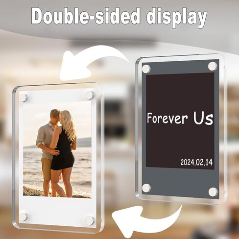 HELPLEX Acrylic Fridge Magnetic Frame, 12 Pack Polaroid Magnet Frame 2.36 x 3.54 Inch Double Sided Refrigerator Magnet Picture Frame for Fujifilm Instax Mini, Clear Photo Display Frames in Saudi Arabia