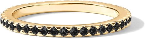 PAVOI 14K Gold Plated Sterling Silver Colored CZ Stones Stackable Ring | Simulated Diamond Eternity Bands for Women in Saudi Arabia