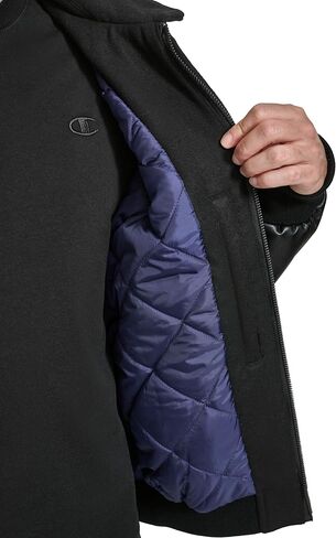 Champion Mens Letterman Varsity Bomber Zipper Closure Jacket With Faux Leather Sleeves in Saudi Arabia