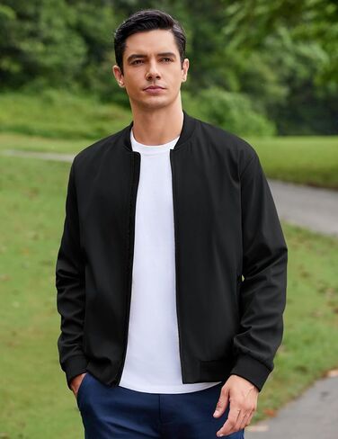 COOFANDY Men's Bomber Jacket Lightweight Casual Stylish Light Flight Jacket Windbreaker Varsity Jackets in Saudi Arabia