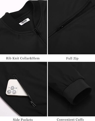 COOFANDY Men's Bomber Jacket Lightweight Casual Stylish Light Flight Jacket Windbreaker Varsity Jackets in Saudi Arabia