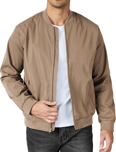 COOFANDY Men's Bomber Jacket Lightweight Casual Stylish Light Flight Jacket Windbreaker Varsity Jackets in Saudi Arabia