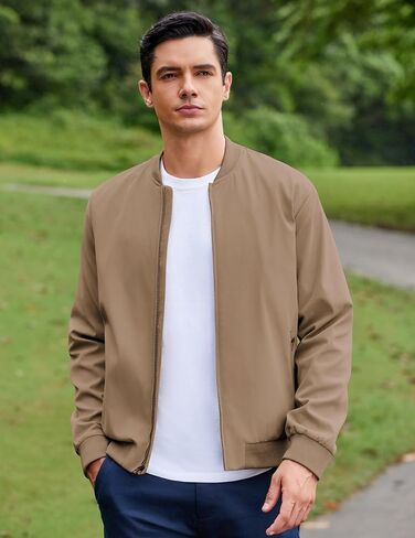 COOFANDY Men's Bomber Jacket Lightweight Casual Stylish Light Flight Jacket Windbreaker Varsity Jackets in Saudi Arabia