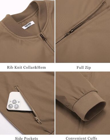 COOFANDY Men's Bomber Jacket Lightweight Casual Stylish Light Flight Jacket Windbreaker Varsity Jackets in Saudi Arabia
