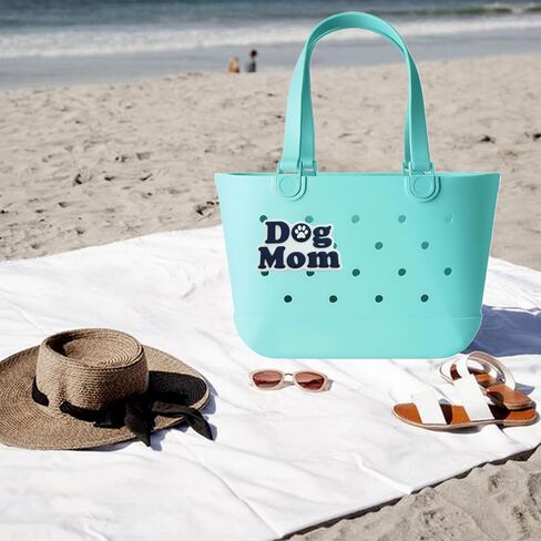 Dog Mom Charms for Bogg Bag - Set of 2 PVC Rubber Inserts, Compatible with Bogg Bag Accessories, Beach Bag Charms Inserts Accessories for Women Girls (2) in Saudi Arabia