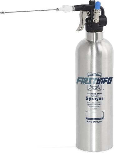 FIRSTINFO A1635 Patented Max. Pressure 110 psi 650ml Aluminum Canister Aerosol Refillable Fluid Storage Spray Can/Pneumatic Compressed Air Sprayer in Saudi Arabia