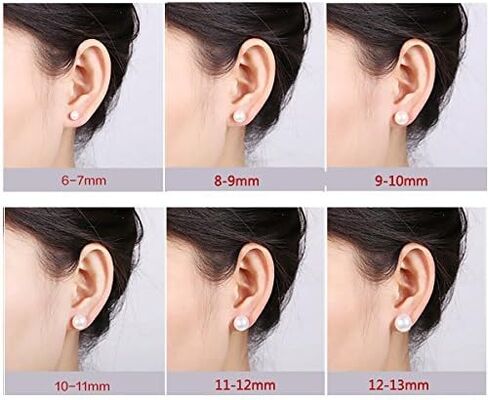 ALYC Pearl Earrings Freshwater Pearl White Button Stud Earrings with 925 Sterling Silver for Women in Saudi Arabia
