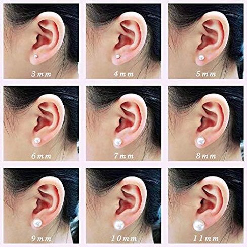 ALYC Pearl Earrings Freshwater Pearl White Button Stud Earrings with 925 Sterling Silver for Women in Saudi Arabia