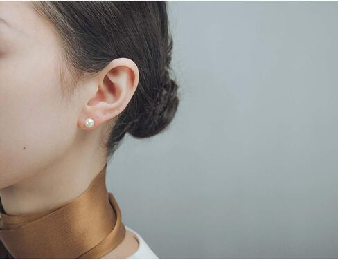 ALYC Pearl Earrings Freshwater Pearl White Button Stud Earrings with 925 Sterling Silver for Women in Saudi Arabia