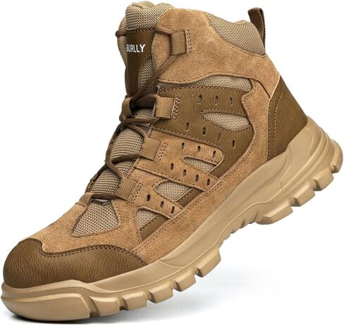 Asiman Steel Toe Boots for Men Women Industrial Construction Safety Boots Lightweight Comfortable Work Shoes Non-Slip Puncture Proof Composite Toe Shoes in Saudi Arabia