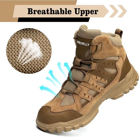 Asiman Steel Toe Boots for Men Women Industrial Construction Safety Boots Lightweight Comfortable Work Shoes Non-Slip Puncture Proof Composite Toe Shoes in Saudi Arabia
