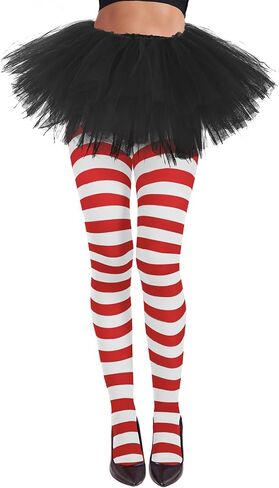 American Trends Striped Tights for Women Witch Tights Halloween Costume Stretchy Tights Pantyhose Stockings for Cosplay in Saudi Arabia