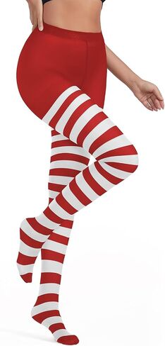 American Trends Striped Tights for Women Witch Tights Halloween Costume Stretchy Tights Pantyhose Stockings for Cosplay in Saudi Arabia