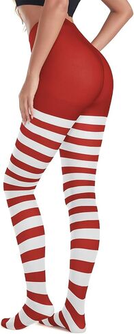 American Trends Striped Tights for Women Witch Tights Halloween Costume Stretchy Tights Pantyhose Stockings for Cosplay in Saudi Arabia