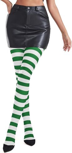 American Trends Striped Tights for Women Witch Tights Halloween Costume Stretchy Tights Pantyhose Stockings for Cosplay in Saudi Arabia