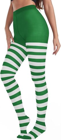 American Trends Striped Tights for Women Witch Tights Halloween Costume Stretchy Tights Pantyhose Stockings for Cosplay in Saudi Arabia