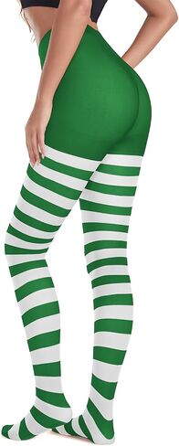 American Trends Striped Tights for Women Witch Tights Halloween Costume Stretchy Tights Pantyhose Stockings for Cosplay in Saudi Arabia