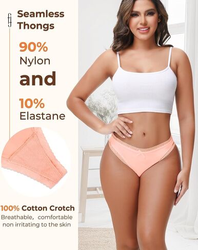 Seamless Thongs for Women Lace G String No Show Panties Invisible Breathable Underwear in Saudi Arabia