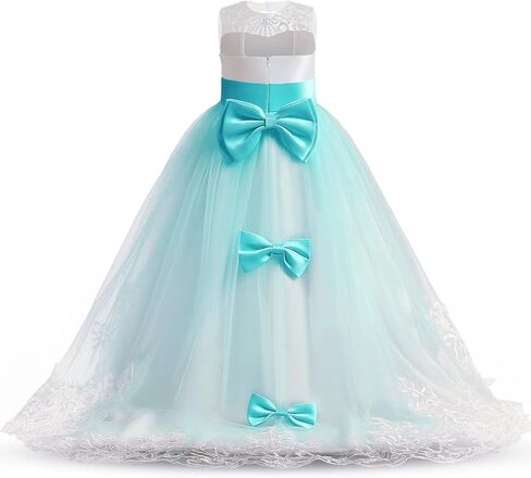 TTYAOVO Girls Embroidery Princess Dress Wedding Birthday Party Long Tail Prom Gowns in Kuwait