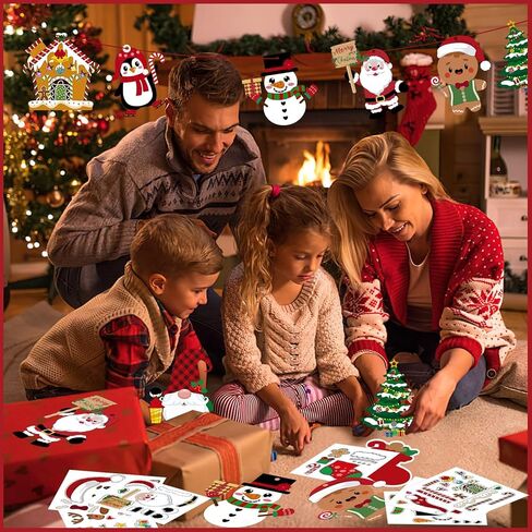 JULBEAR Halloween Craft Kits for Kids, 26 PCS Halloween Party Favors Make Your Own Monster DIY Paper Crafts Stickers for Halloween Party Games Activities in Kuwait