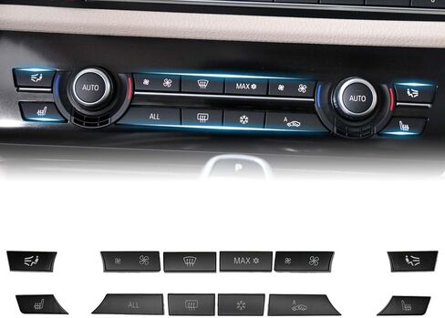 12PCS A/C and Heater Climate Control Button Repair Kit Fit for BMW 5/6/7/X5/X6 Series F07 F10/F06 F12 F13/F01 F02 520 528 530 535 550 640 650 750 61319313923(Only for 12 Button AC Panel) in Saudi Arabia