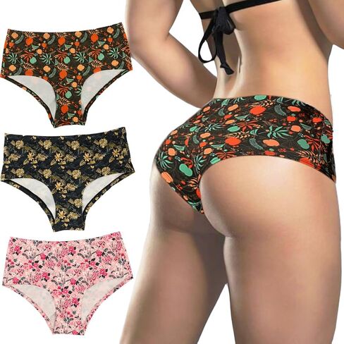 Women's Sexy Sports Briefs Ruched Butt Lifting Panties Half Back Soft Active Yoga Underwear 3 Pack in Saudi Arabia