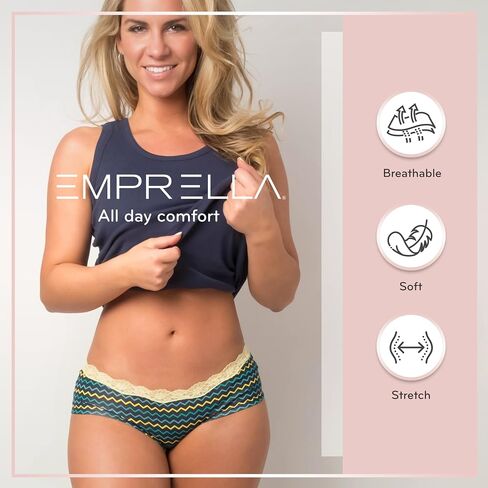Emprella Cotton Underwear for Women, Seamless Women's Underwear Pack, Cheeky Hipster Panties in Saudi Arabia