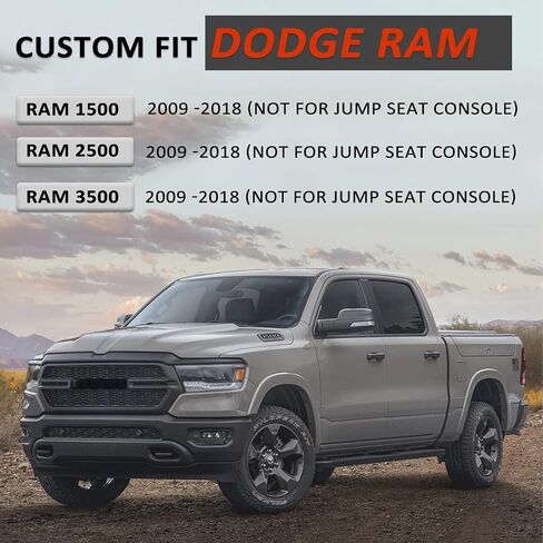 GIANT PANDA Center Console Cover Armrest Cover Cushion Fits Dodge RAM 1500 2500 3500 2009 2010 2011 2012 2013 2014 2015 2016 2017 2018, Scratch Resistant and Waterproof, Black in Saudi Arabia