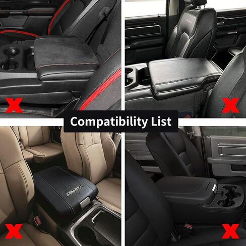 GIANT PANDA Center Console Cover Armrest Cover Cushion Fits Dodge RAM 1500 2500 3500 2009 2010 2011 2012 2013 2014 2015 2016 2017 2018, Scratch Resistant and Waterproof, Black in Saudi Arabia