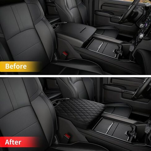 GIANT PANDA Center Console Cover Armrest Cover Cushion Fits Dodge RAM 1500 2500 3500 2009 2010 2011 2012 2013 2014 2015 2016 2017 2018, Scratch Resistant and Waterproof, Black in Saudi Arabia