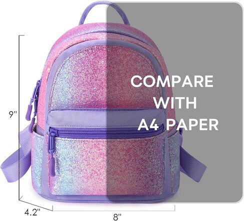 mibasies Mini Backpack for Girls Kids Rainbow Purse Dance Bag for Girls Gifts age 2 3 4 5 6 7 8 yrs in Saudi Arabia