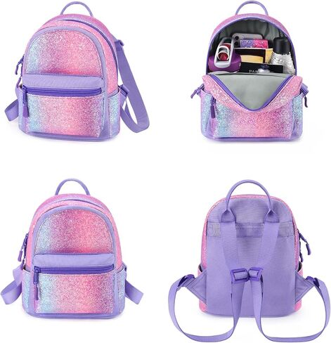 mibasies Mini Backpack for Girls Kids Rainbow Purse Dance Bag for Girls Gifts age 2 3 4 5 6 7 8 yrs in Saudi Arabia