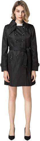 NANJUN Women's Double-Breasted Trench Coat Classic Lapel Overcoat Slim Outerwear Waterproof Coat with Belt Buckle in Saudi Arabia
