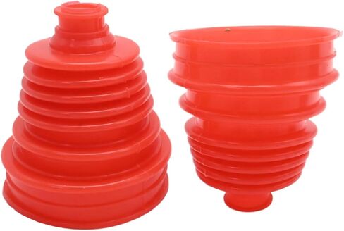 2Pcs 5 Inch 125-130 mm Silicone CV Joint Boot Kit, Height Constant Velocity Joint Boots Set, Universal Automotive CV Boots with Stainless Steel Clamps (Red) in Saudi Arabia