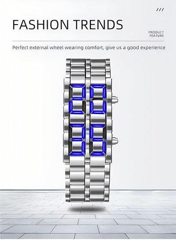 Fashion Full Metal Digital Lava Wrist Watch Men LED Display Watches Gifts for Male Famale Sport Creative Watch in Kuwait