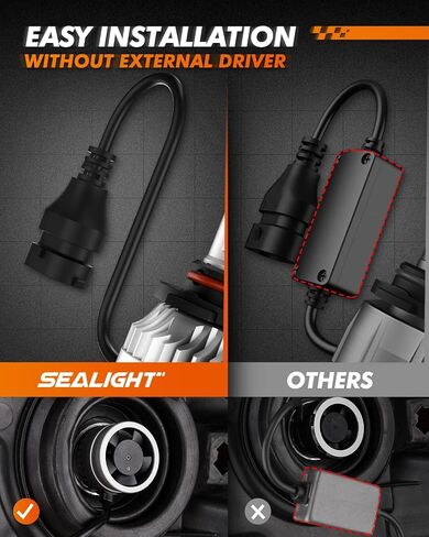 SEALIGHT H B3 Light Bulbs 6500K White, 28000LM 700% Super Bright 90 05 Fog Lights, Real 1:1 Mini Size with Fan, Non-polarity, No Adapter Required, Canbus ready, IP68, Pack of 2 in Saudi Arabia