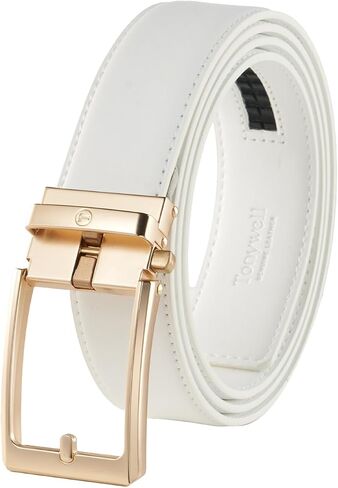 Ratchet Belts for Men, Leather Dress Belt, Adjustable Comfort Click Buckle in Kuwait