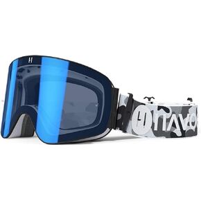 Havoc Racing Magnetic Frameless Goggles - For Motocross, Dirt Biking, Snowboarding, ATV, & UTV - UV Blocking Anti-Fog Goggles
