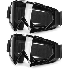 ATV Googles, Dirt Bike Goggles for Men Women, UV 400 Anti-Scratch Fog Dustproof for Adults Youth Kids