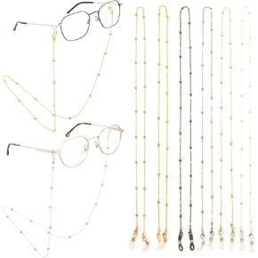 6 Pcs Eyeglass Chain for Women Stylish Eyeglasses Strap Glasses Holder Necklace Eyewear Chain Reading Lanyard for Glasses Women Men