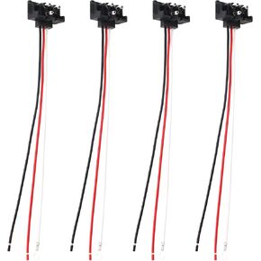 Oyviny 4PCS 3 Pin Trailer Light Connector, Right Angle 3 Wire Pigtail Harness 20AWG for Truck Trailer Stop Turn Tail Brake Backup Light, Fit with Sealed 4" Round Lights and 6" Oval Lights