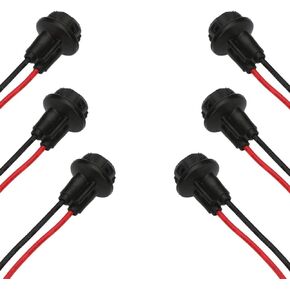 Senzeal T10 W5W 194 LED Bulbs 921 Sockets Adapter Rubber + Copper Wire 6pcs