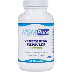 كبسولات نباتية من KALA HEALTH MSMPure MSM - 1000 ملغ من الكبريت العضوي لكل كبسولة لمرونة المفاصل ومظهر الجلد ودعم الشعر والأظافر - 250 قطعة، صنع في الولايات المتحدة الأمريكية MSM