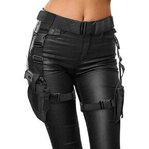 Black Widow Costume Accessories, Lara Croft Holster Belt Outfit,Tomb Rider Leg Holster Strap, Swat Cop Accessories For Women