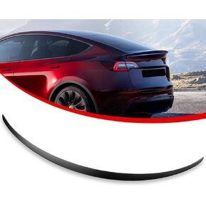 ABS Rear Spoiler Wings Compatible with 2017-2023 Tesla Model Y Rear Trunk Spoiler Lip Tail Wing Rear Trunk Lid (OEM Spoiler, Matte Black)