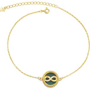 Garnet Ankle Bracelet for Women, Heart Braided Rope Natural Gemstone 925 Sterling Silver 18K Rose Gold Plated Anklet Summer Jewelry Gift